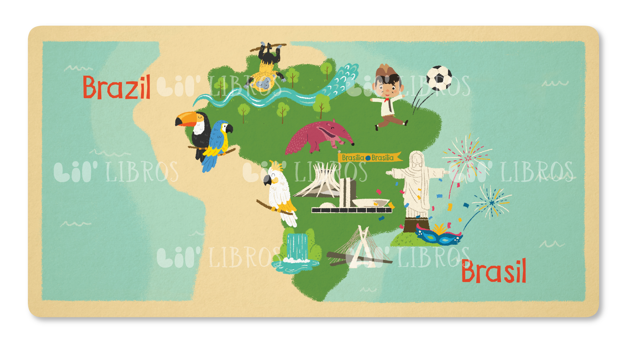 Lil' Libros ~ Bilingual Children's Books & Games - Around the world with / Alrededor del mundo con Cantinflas (Bilingual: English and Spanish)