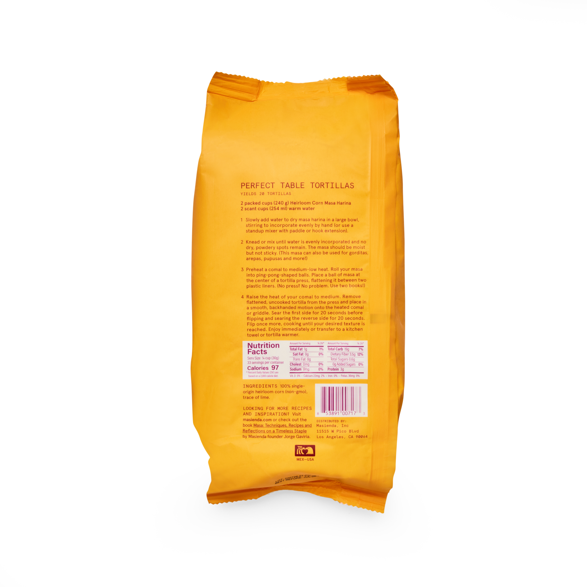 Masienda - Heirloom Yellow Corn Masa Harina