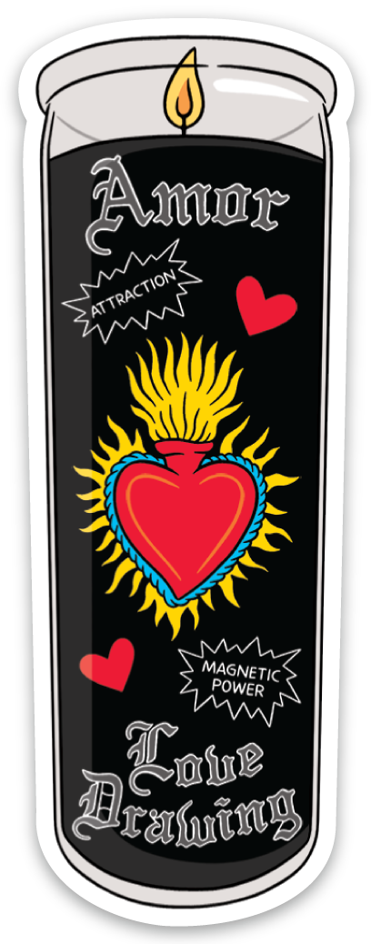 THE FOUND - Love Drawing Amor Candle Die Cut Sticker