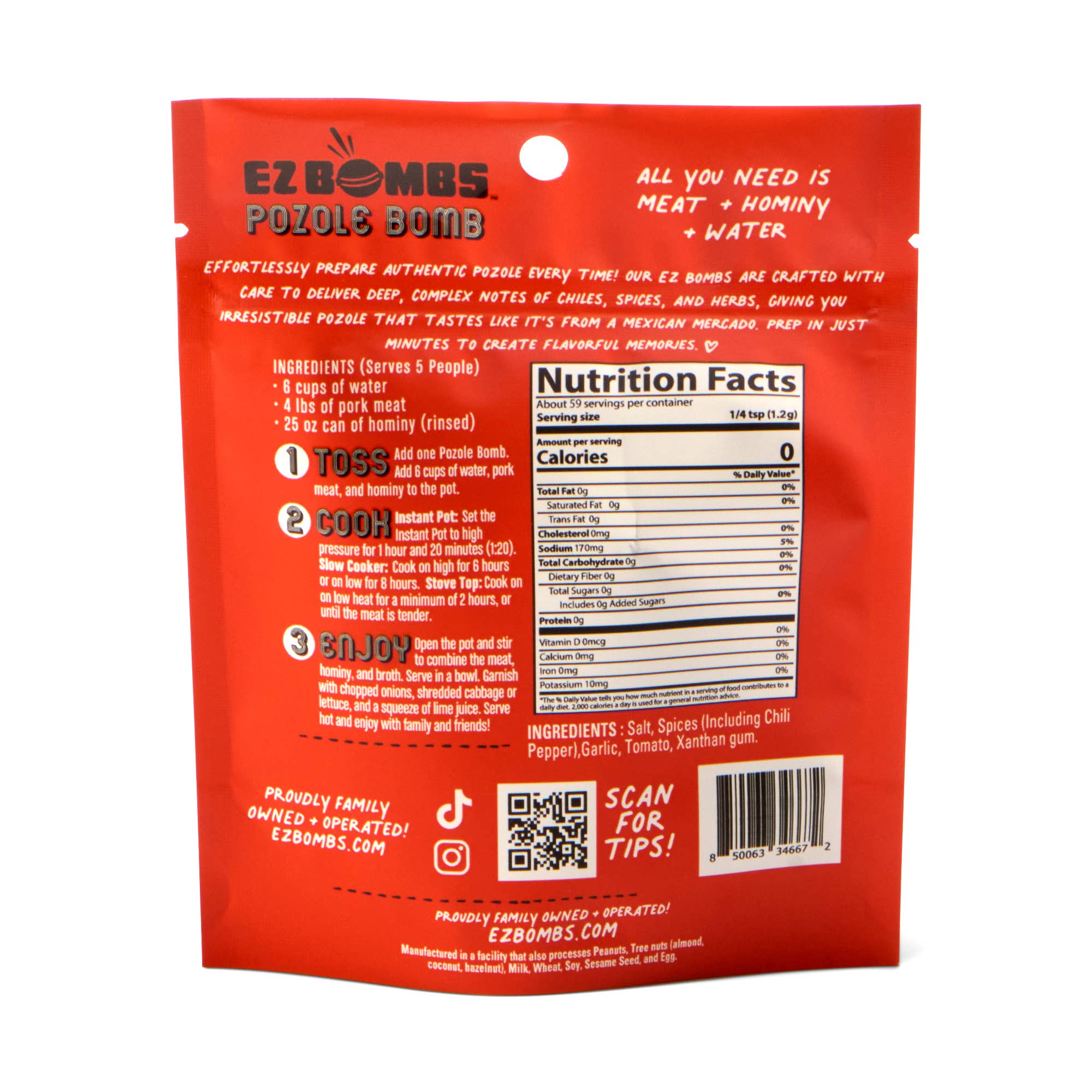 EZ Bombs - Pozole Bomb Seasoning – Single Pack by EZ Bombs