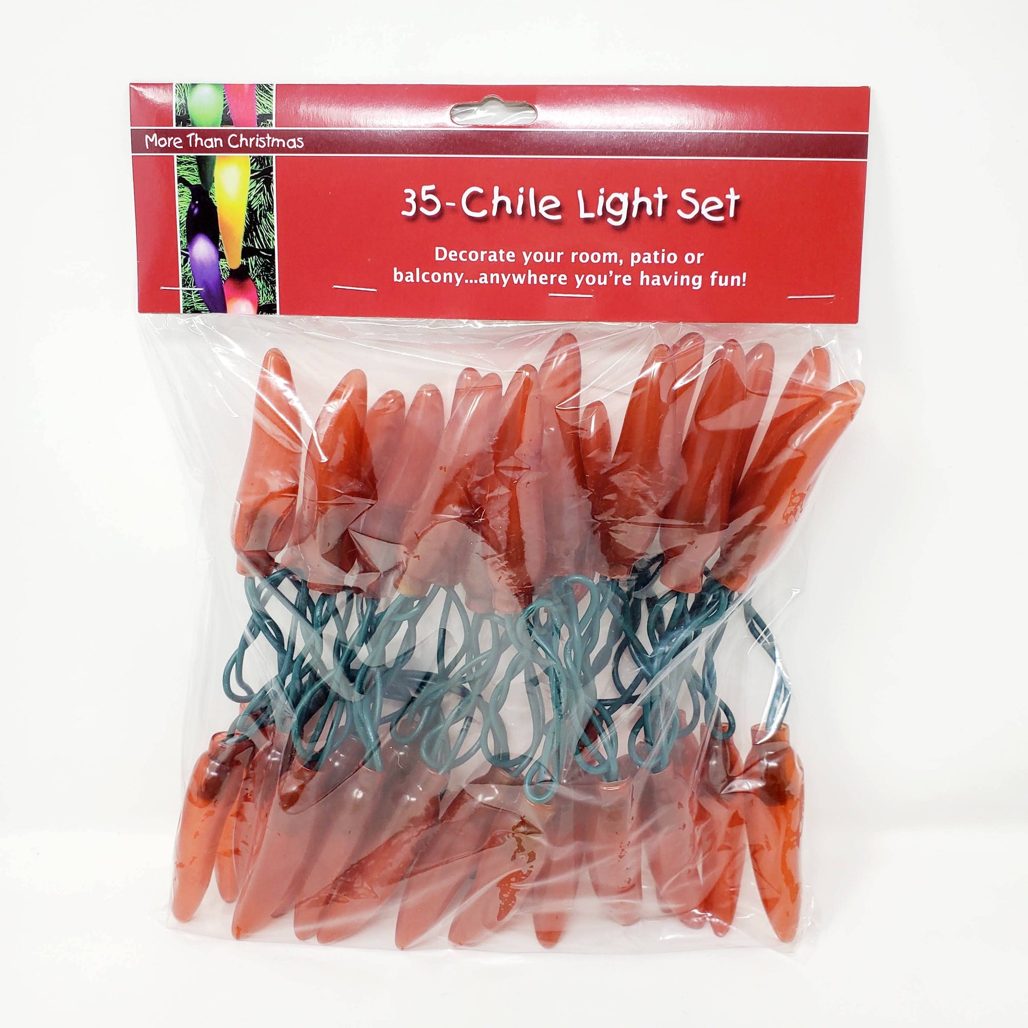More Than Christmas, Inc - Chile Pepper Light String - 35 Lights - Red