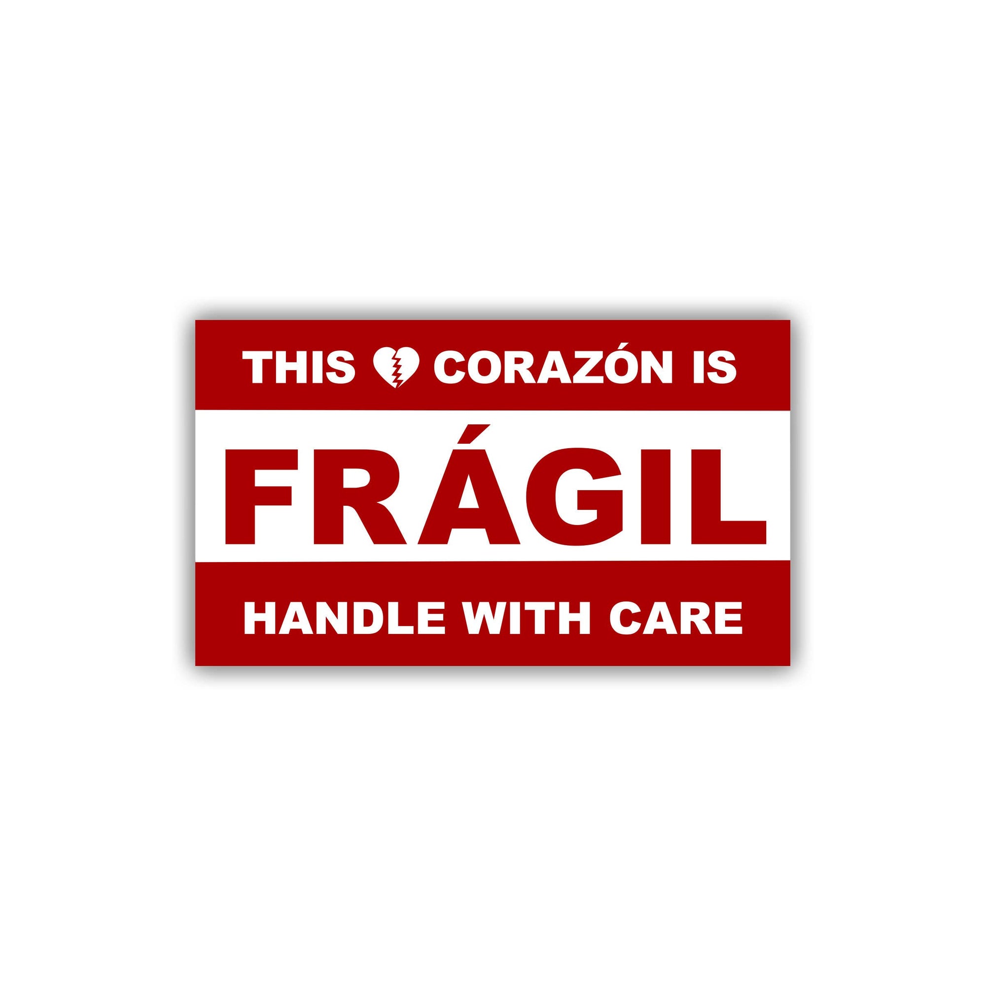 Erica Alfaro Designs - This Corazon is Frágil Vinyl Sticker