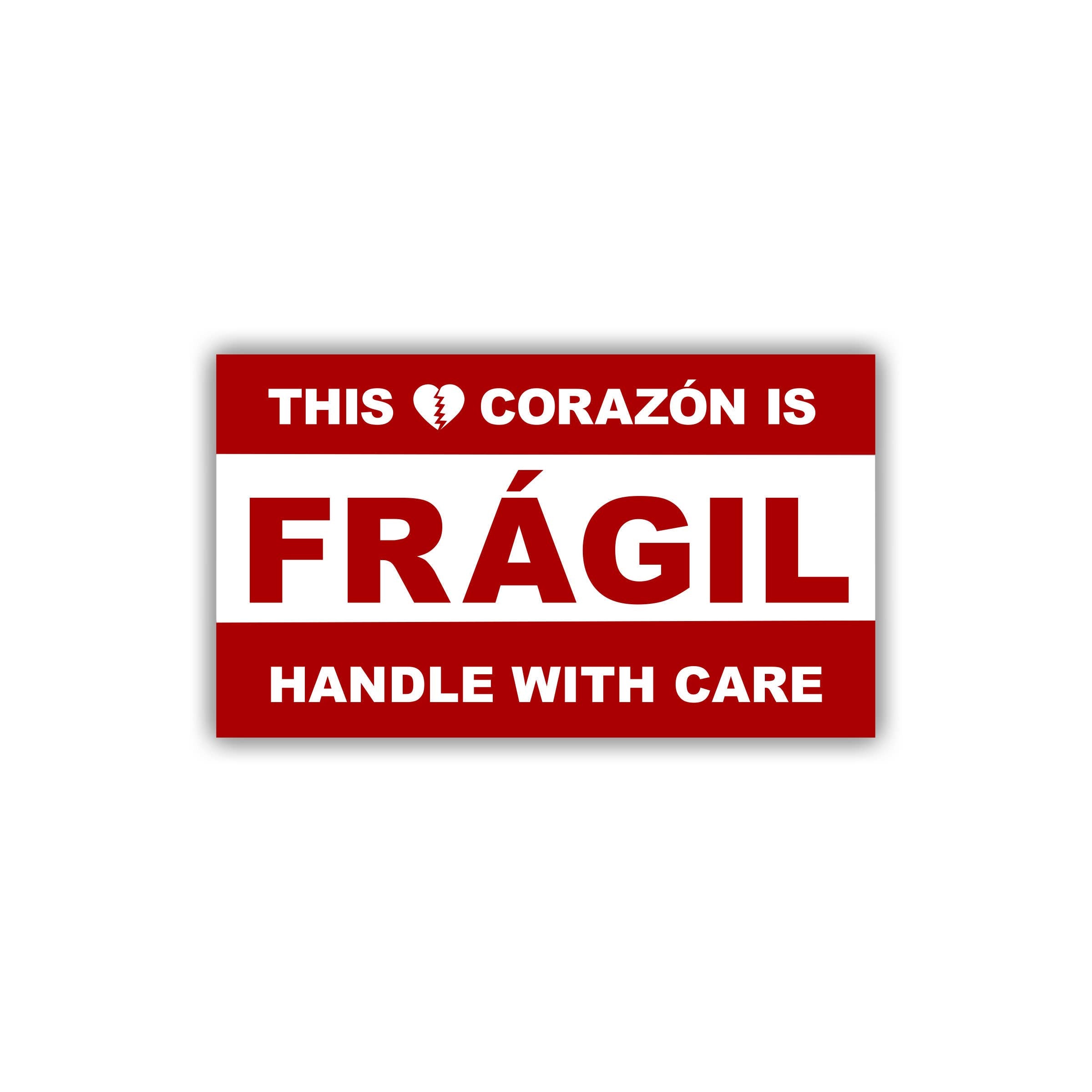 Erica Alfaro Designs - This Corazon is Frágil Vinyl Sticker
