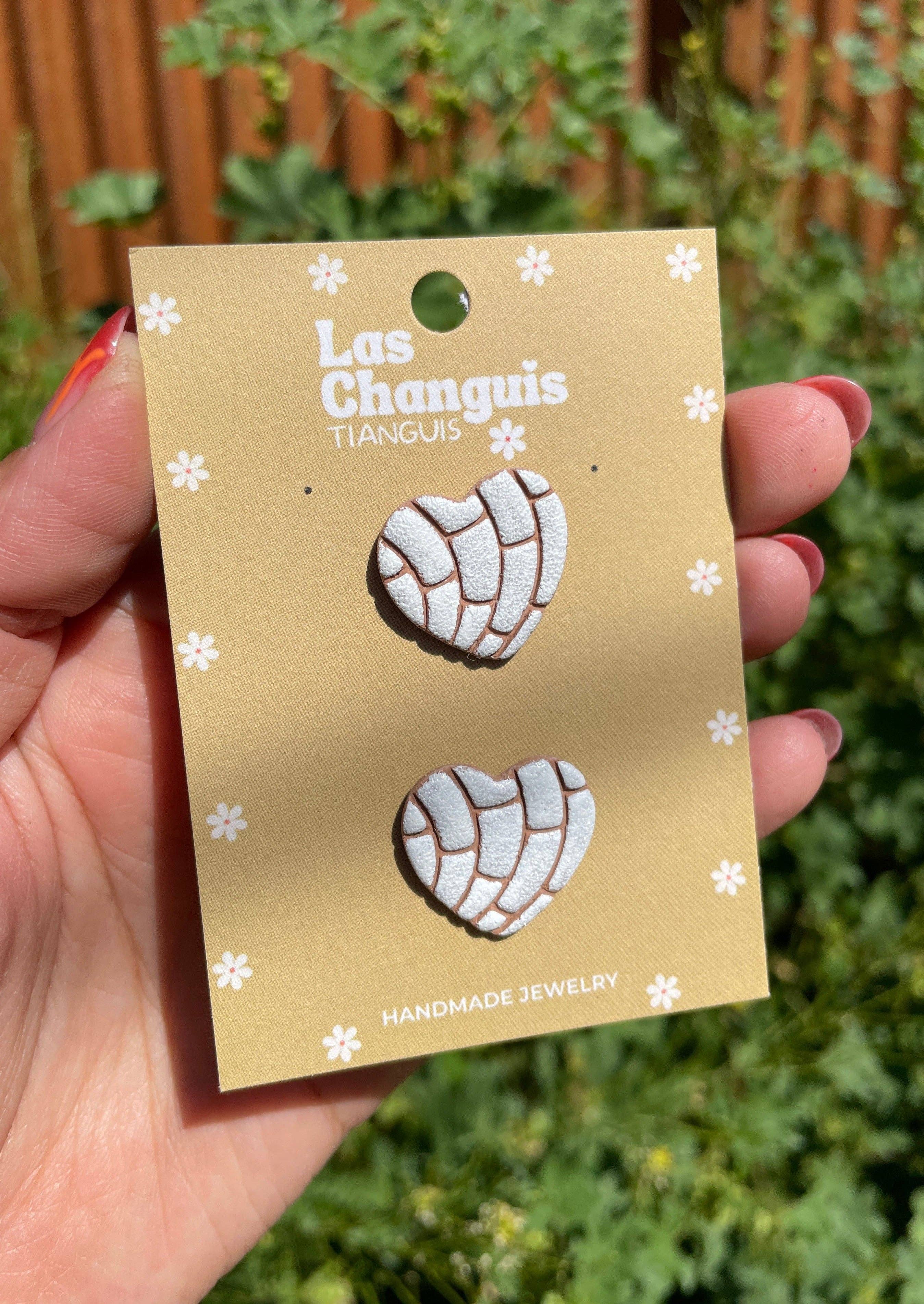 Las Changuis Tianguis - Conchita Heart Stud Earrings
