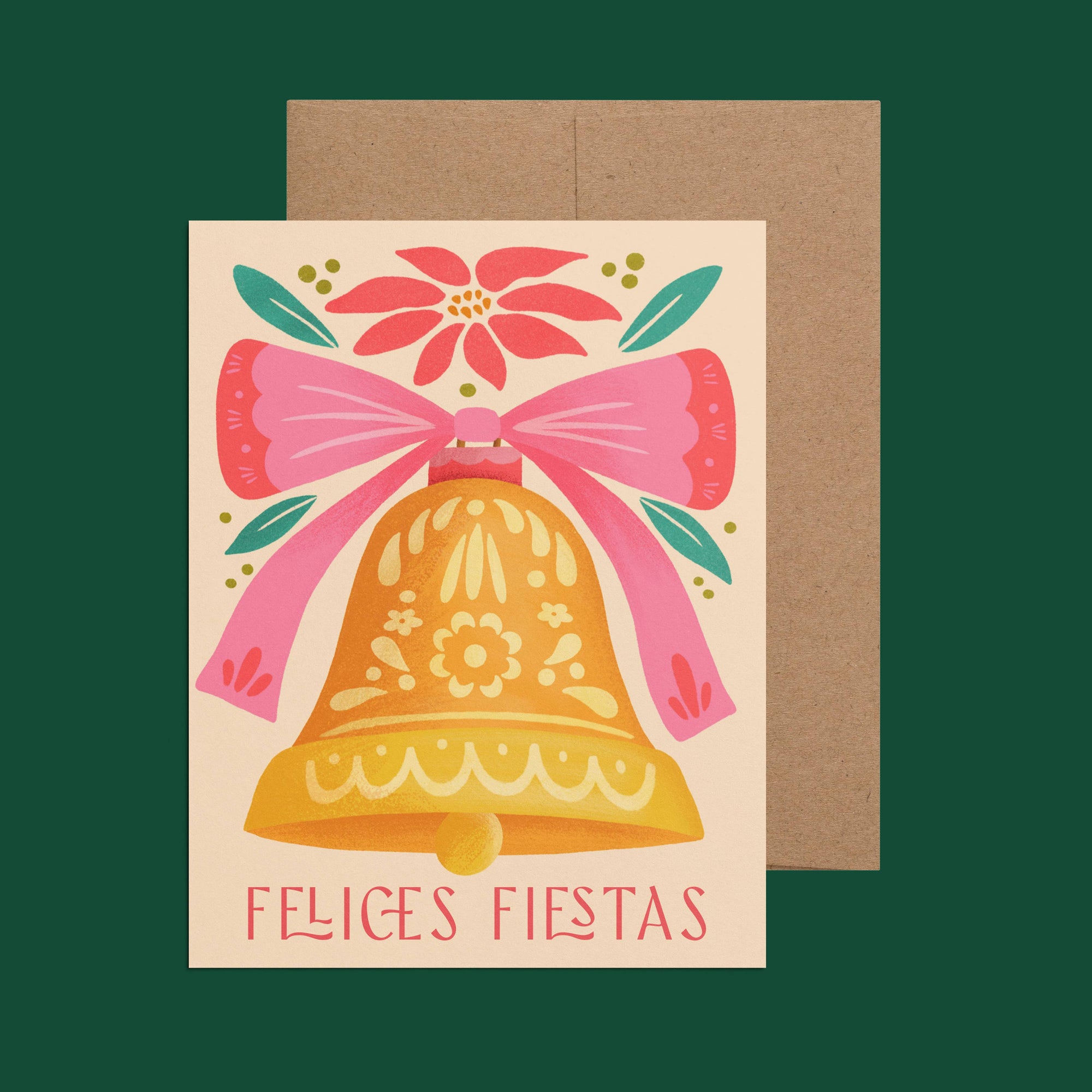 Ana Peake - Felices Fiestas Jingle Bell Spanish Christmas Greeting Card