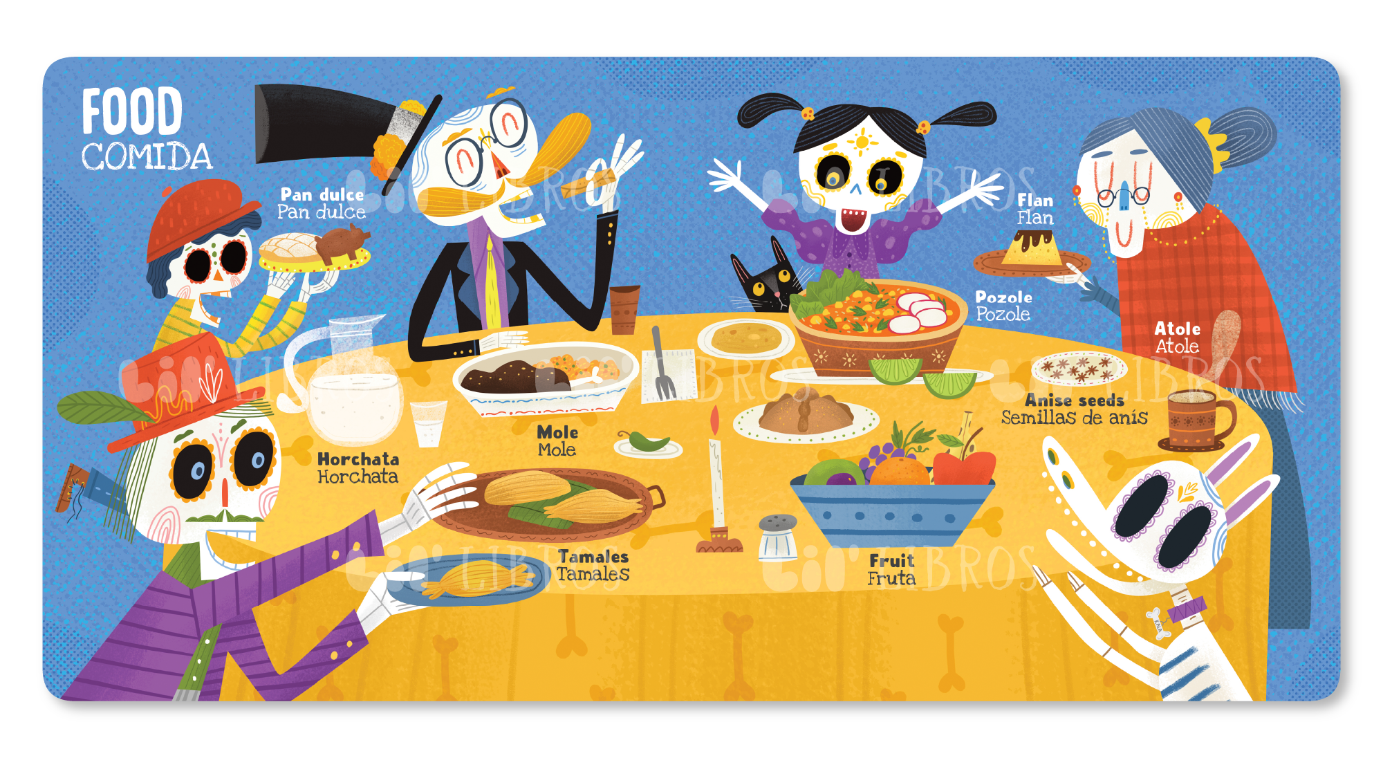 Lil' Libros ~ Bilingual Children's Books & Games - My First 100 Día de Muertos Words in English and Spanish (Bilingual English and Spanish)