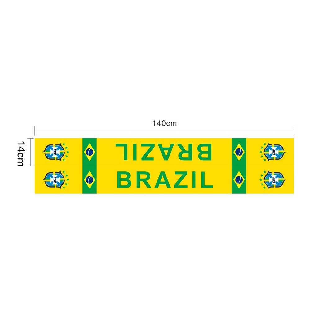 Brazil National Team World Cup  Soccer Fan Fringe Scarf