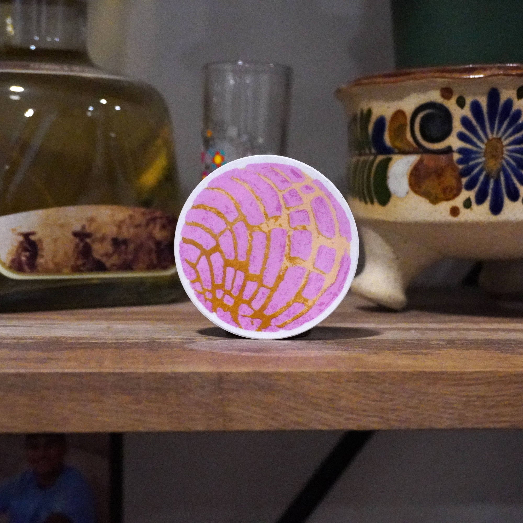 Erica Alfaro Designs - Pink Concha Mexican Vinyl Sticker