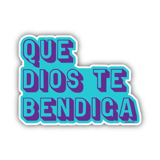 Que Rico T-Shirt Co. - Que Dios te Bendiga Sticker
