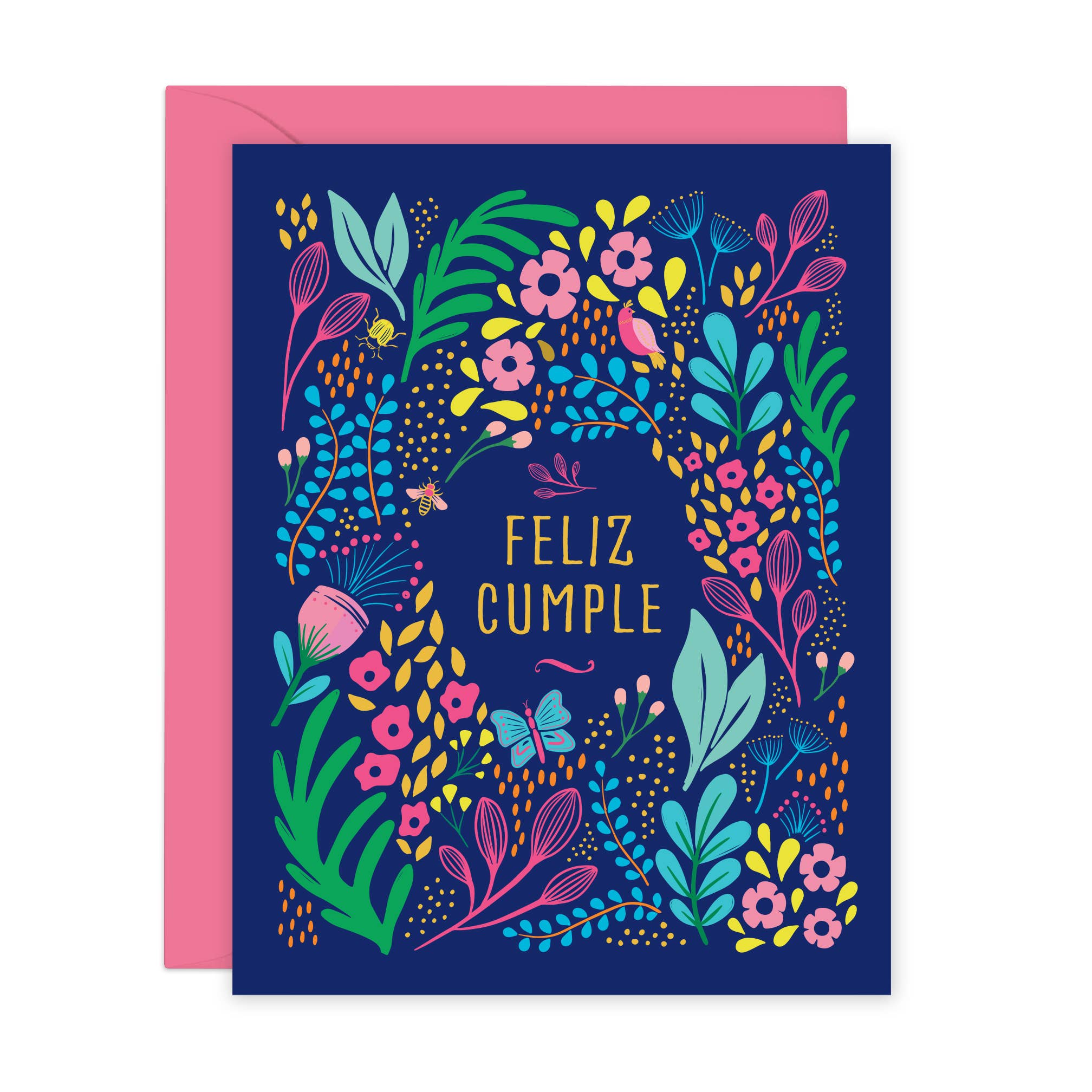 Lucy Loves Paper - Feliz Cumpleaños Floral Card | Birthday Card in Spanish