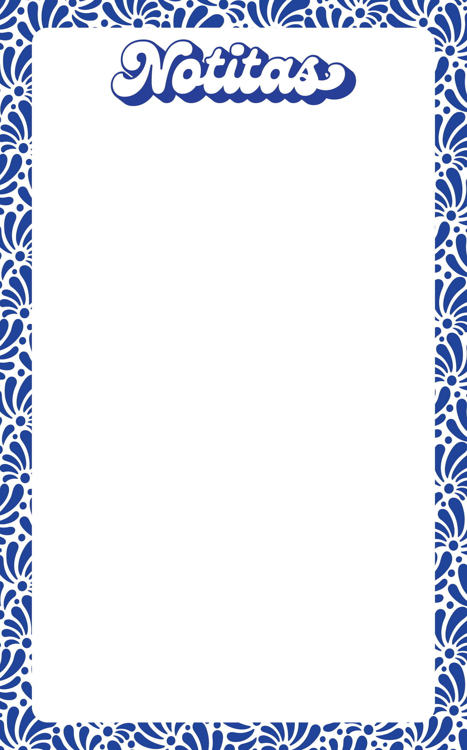 Que Rico T-Shirt Co. - Notitas Talavera Notepad