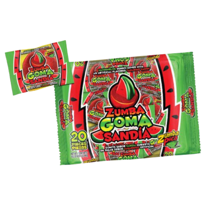 Zumba Pica Goma Sandía, 15.5 oz, Pack of 20 Pieces
