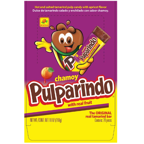 "Pulparindo Chamoy candy, a popular Mexican treat with a spicy, tangy flavor made from tamarind pulp and chamoy sauce."
